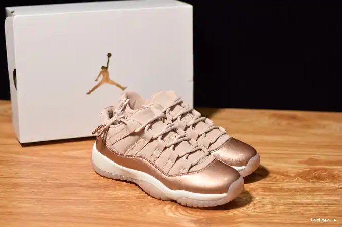 Rep Kickmax Gold 11 Air Jordan GS AH7860-105 Rose Low 0403